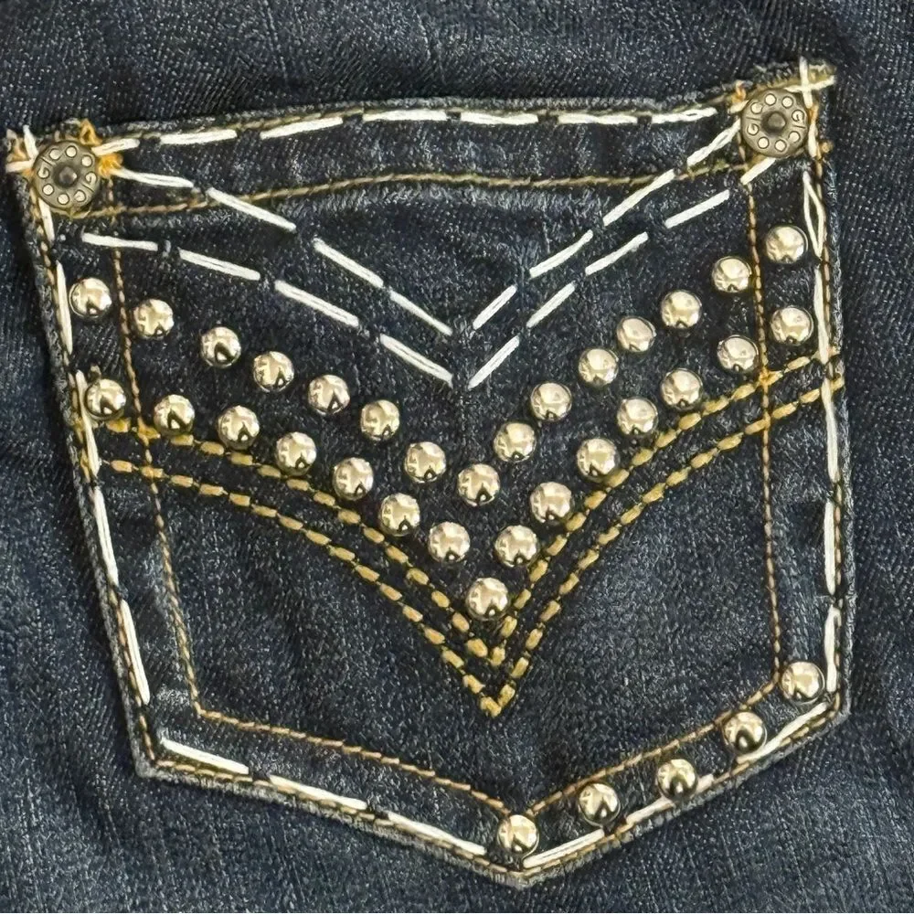 COOGI Blue Bootcut Jeans with Classic Large Detail Stitching Size 9/10